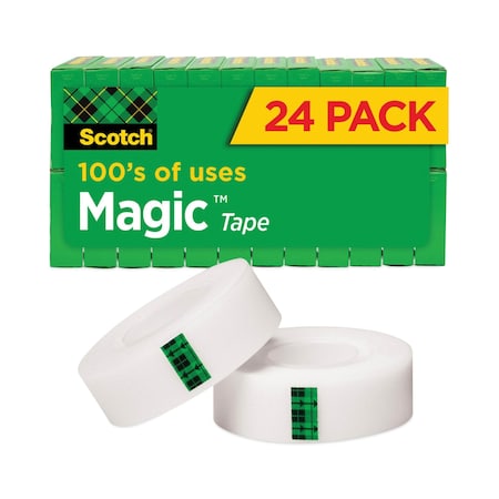 Scotch Magic Tape, 3/4 x 1000 in., Clear, PK24 810K24